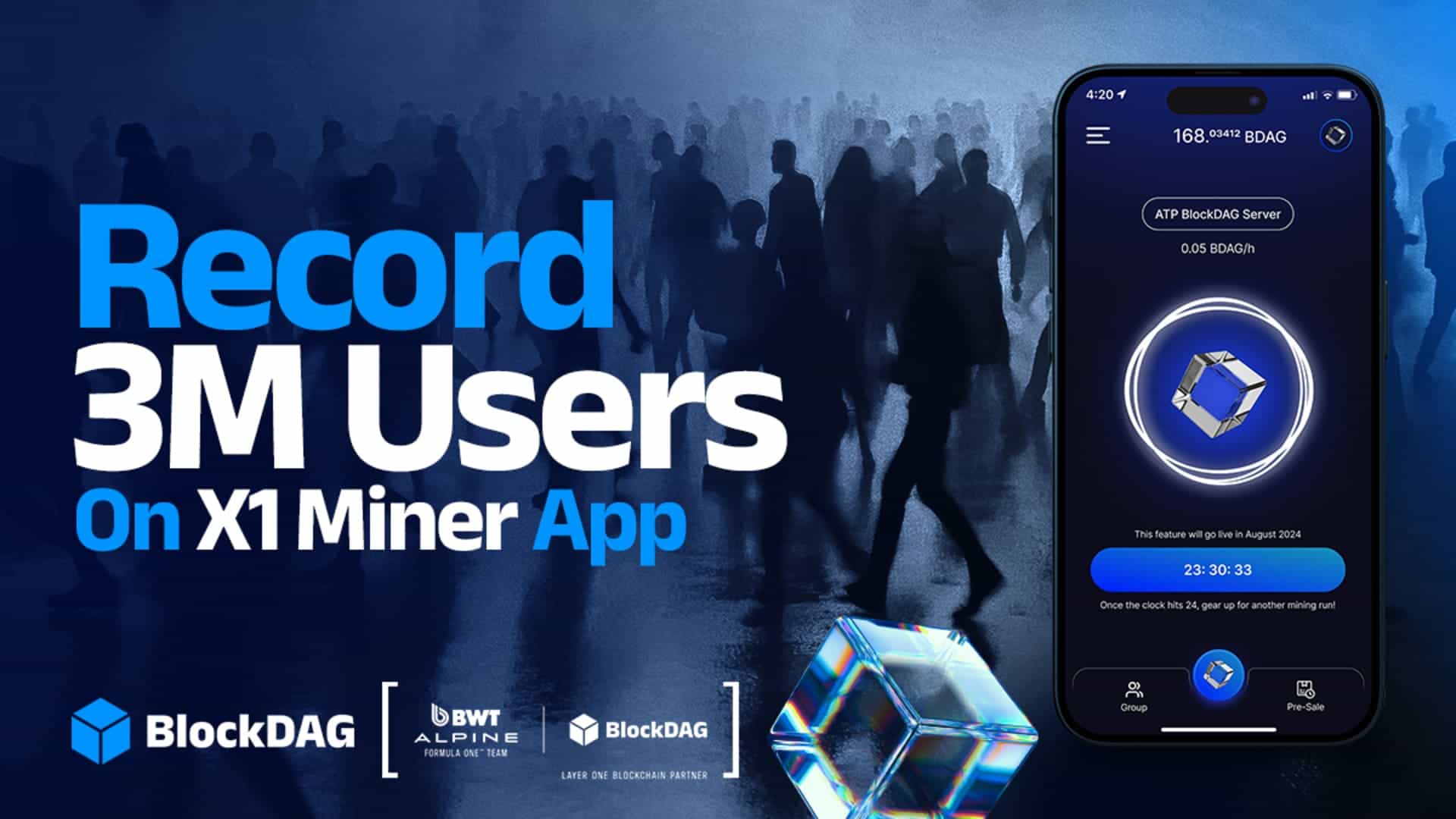 The Market Turns Against Cronos & Injective, While BlockDAG’s 3M+ X1 App Users & $420M+ Presale Signal Growing Supremacy