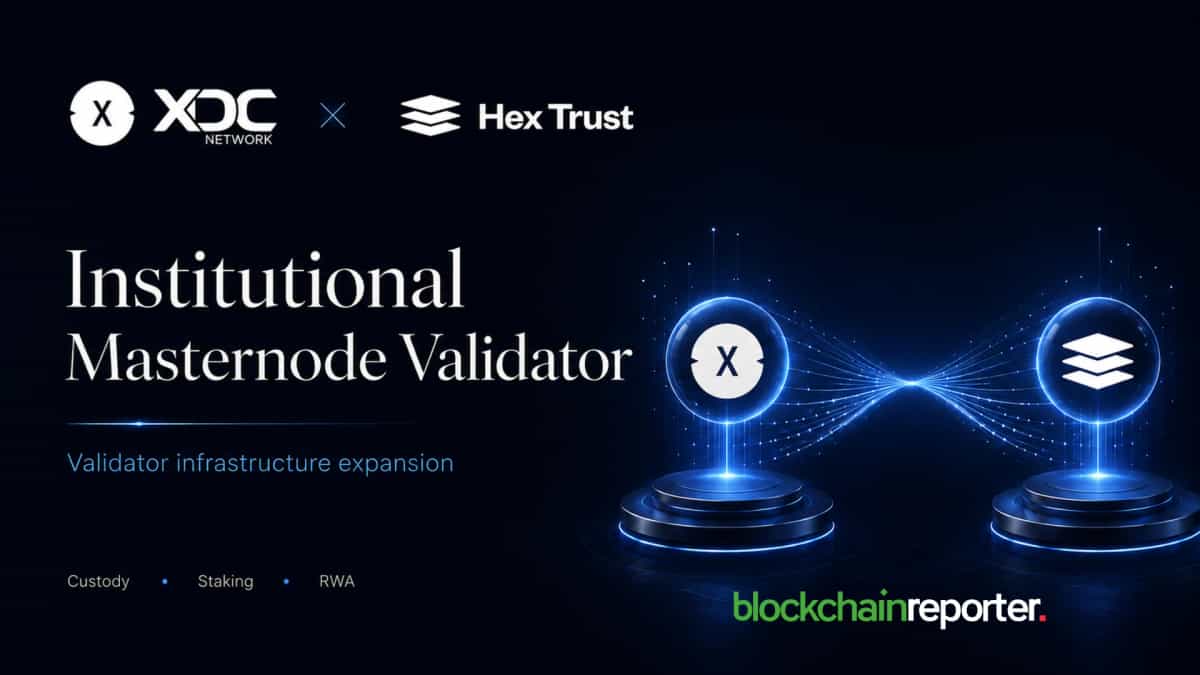 XDC Network Adds Hextrust as Its Institutional Masternode Validator