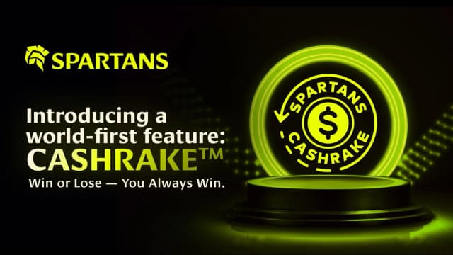 Miss This and You’ll Regret It: Spartans’ 10% CASHRAKE™ Pays Back on Every Loss