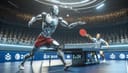 A self-contained humanoid robot beats a pro table tennis player before 2035