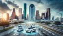 By which year will there be self-driving cars in Houston?