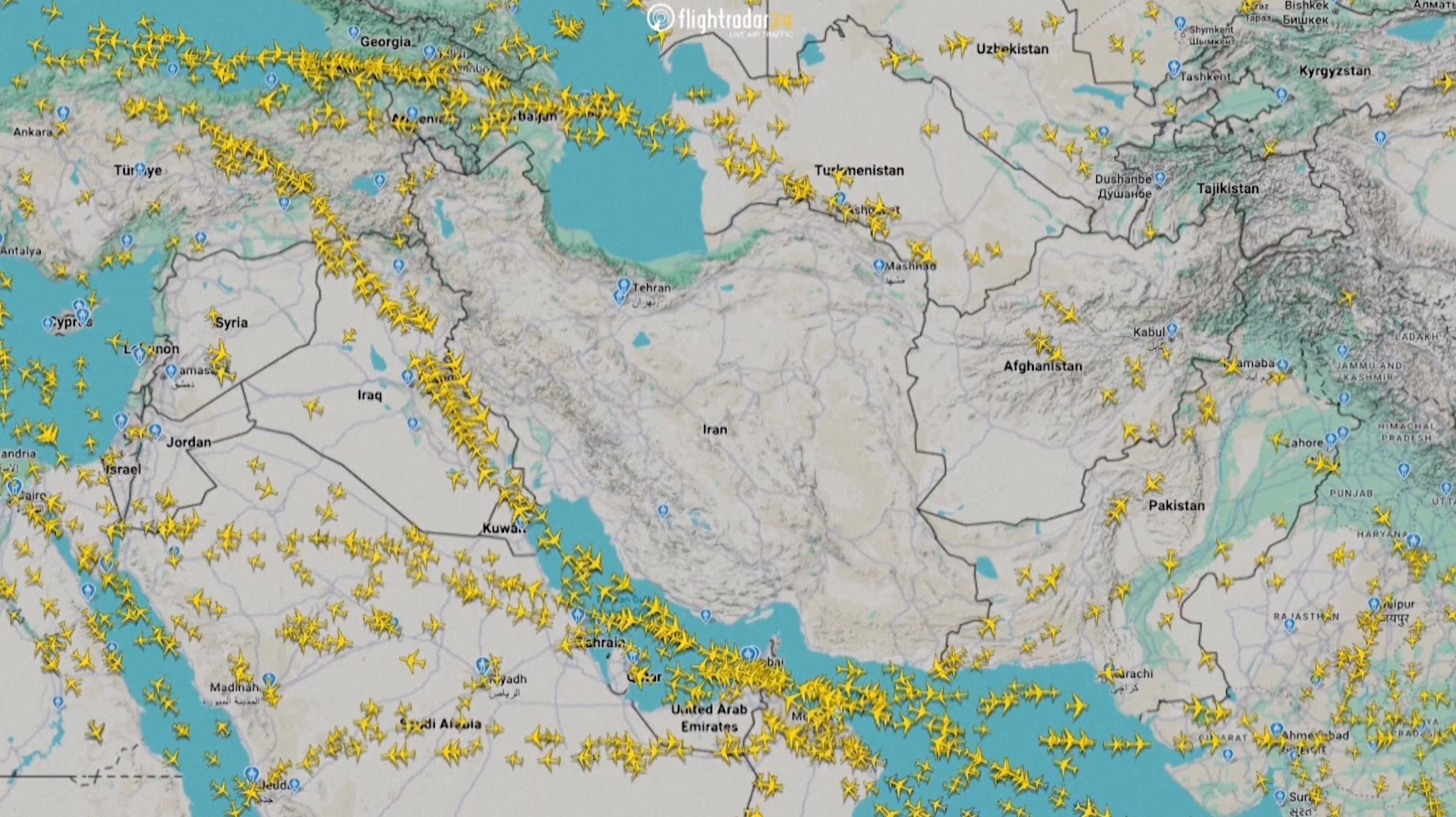 Iran closes its airspace by...?