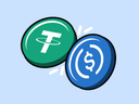 Will USDC hit 50% of USDT market cap by which date?